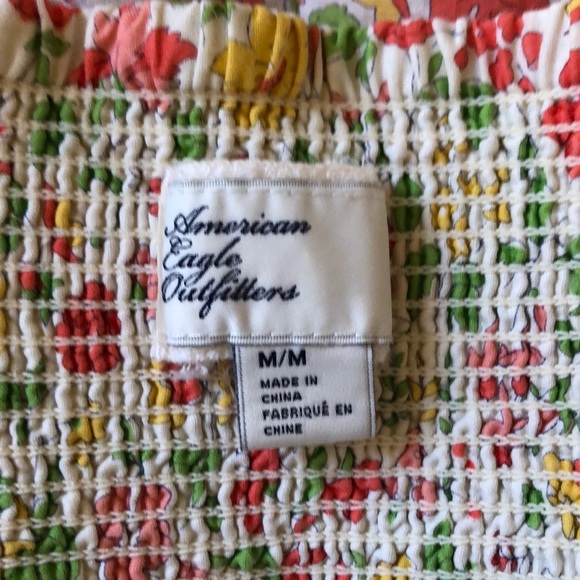 AE mini skirt with separate lining , buttoned & smocked waistband. Size Medium - Picture 6 of 7